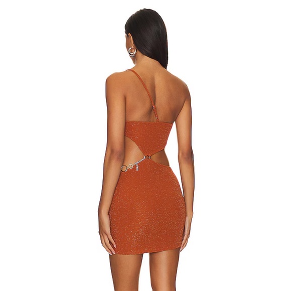 Revolve Lovers & Friends Kiana Mini Dress in Copper - Picture 4 of 8